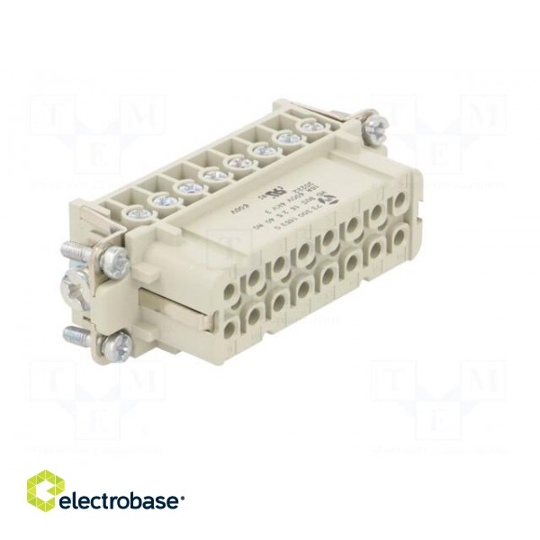 Connector: HDC | female | PIN: 16 | size 16 | contact insert | 400V | 16A image 8