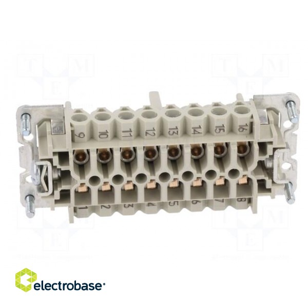 Connector: HDC | female | PIN: 16 | size 16 | Pitch: 77,5x27mm | 500V | 16A image 5