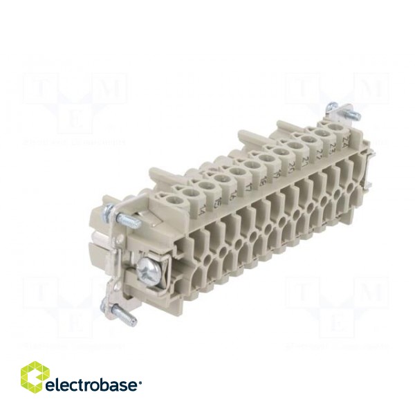 Connector: HDC | female | PIN: 24 | size 24 | contact insert | 500V | 16A image 4