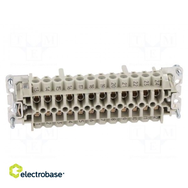 Connector: HDC | female | PIN: 24 | size 24 | contact insert | 500V | 16A image 5