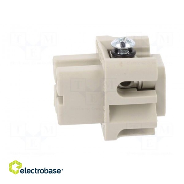 Connector: HDC | female | PIN: 4 | size 3 | contact insert | 400V | 10A image 3