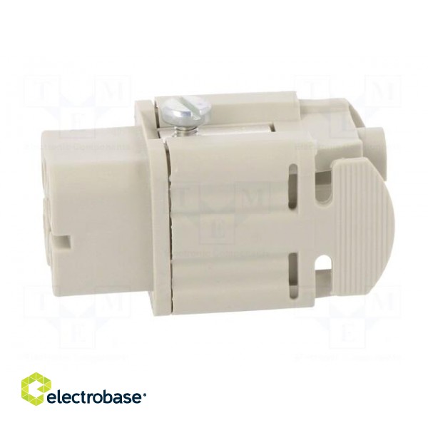 Connector: HDC | female | PIN: 5 | size 3 | contact insert | 400V | 10A image 3