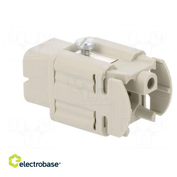 Connector: HDC | female | PIN: 5 | size 3 | contact insert | 400V | 10A image 4
