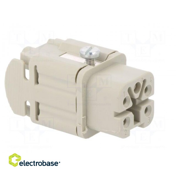 Connector: HDC | female | PIN: 5 | size 3 | contact insert | 400V | 10A image 8