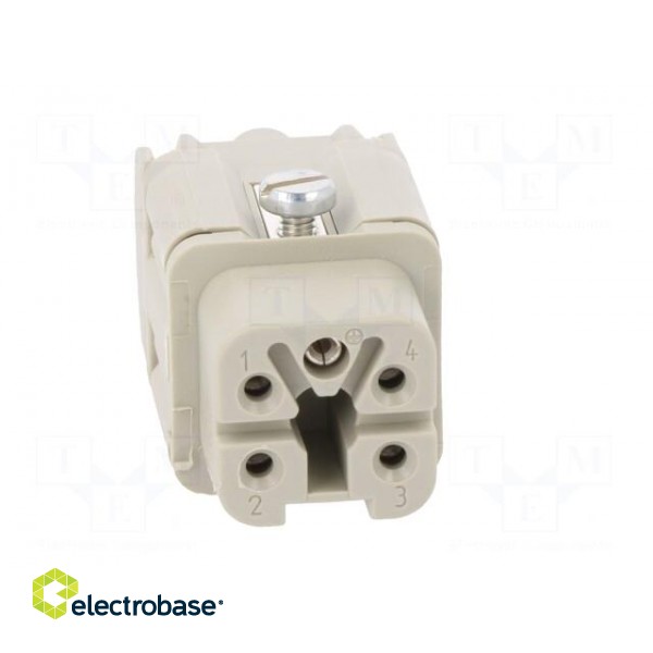 Connector: HDC | female | PIN: 5 | size 3 | contact insert | 400V | 10A image 9