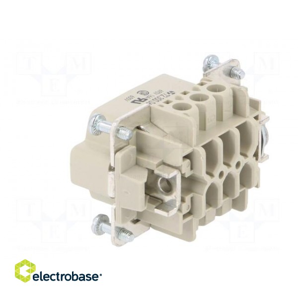 Connector: HDC | female | PIN: 6 | size 6 | contact insert | 600V | 16A paveikslėlis 4