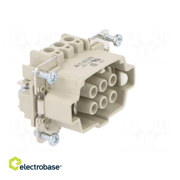 Connector: HDC | female | PIN: 6 | size 6 | contact insert | 600V | 16A paveikslėlis 8