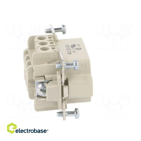 Connector: HDC | female | PIN: 6 | size 6 | contact insert | 600V | 16A image 7