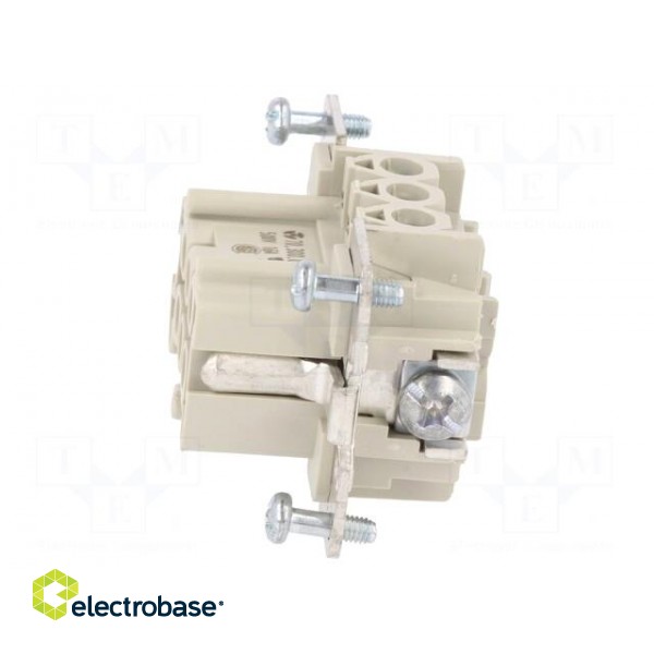 Connector: HDC | female | PIN: 6 | size 6 | contact insert | 500V | 16A image 3