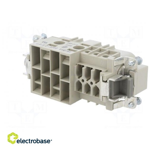 Connector: HDC | male | PIN: 10(4+6) | size 16 | contact insert | 690V paveikslėlis 6