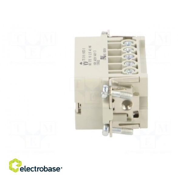 Connector: HDC | male | PIN: 10 | size 10 | contact insert | 600V | 16A image 3