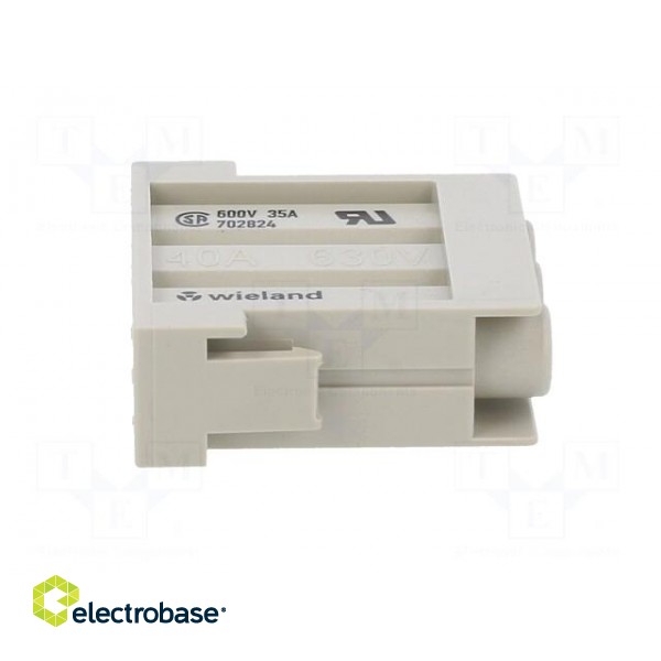 Connector: HDC | male | PIN: 3 | module | grey | Modules: 1 | 40A | 600V image 7