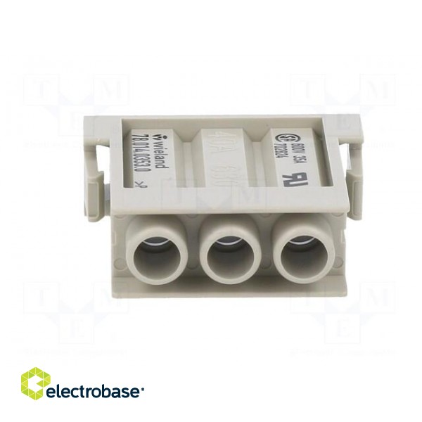Connector: HDC | male | PIN: 3 | module | grey | Modules: 1 | 40A | 600V image 9