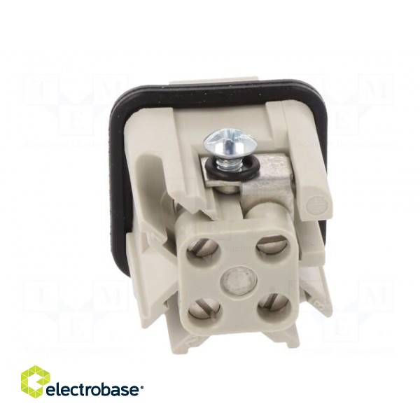 Connector: HDC | male | PIN: 4 | size 3 | contact insert | 400V | 10A image 5