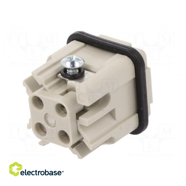 Connector: HDC | male | PIN: 4 | size 3 | contact insert | 400V | 10A image 6