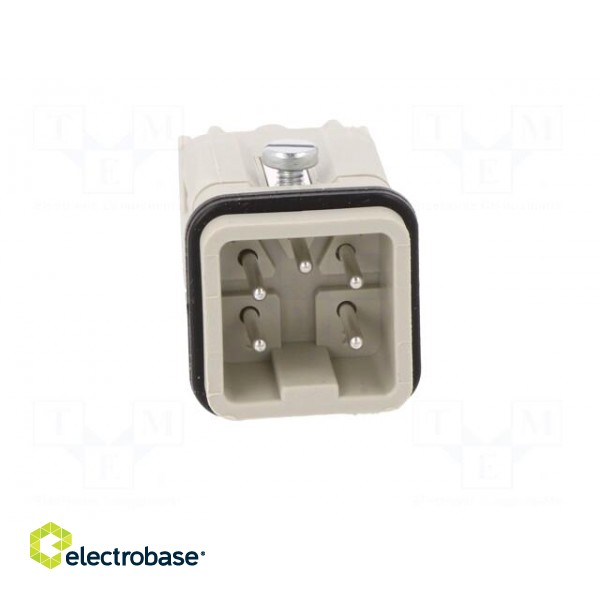 Connector: HDC | male | PIN: 5 | size 3 | contact insert | 400V | 10A фото 9