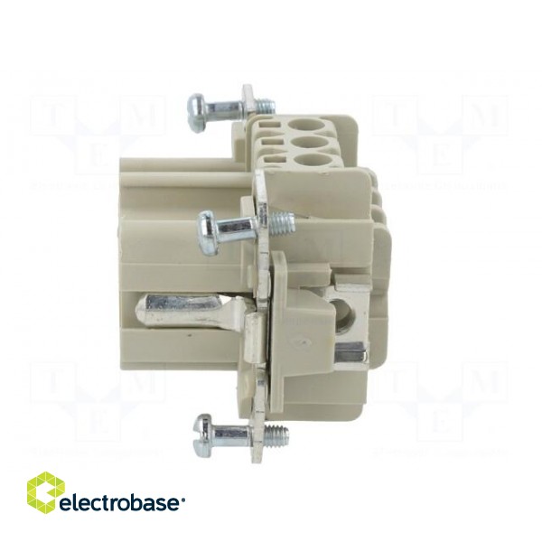 Connector: HDC | male | PIN: 6 | size 6 | contact insert | 600V | 16A paveikslėlis 3