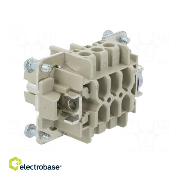 Connector: HDC | male | PIN: 6 | size 6 | contact insert | 600V | 16A image 4