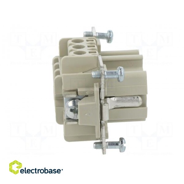 Connector: HDC | male | PIN: 6 | size 6 | contact insert | 600V | 16A фото 7