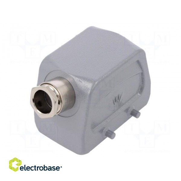 Enclosure: for HDC connectors | size 10 | Pitch: 57x27mm | for cable paveikslėlis 1