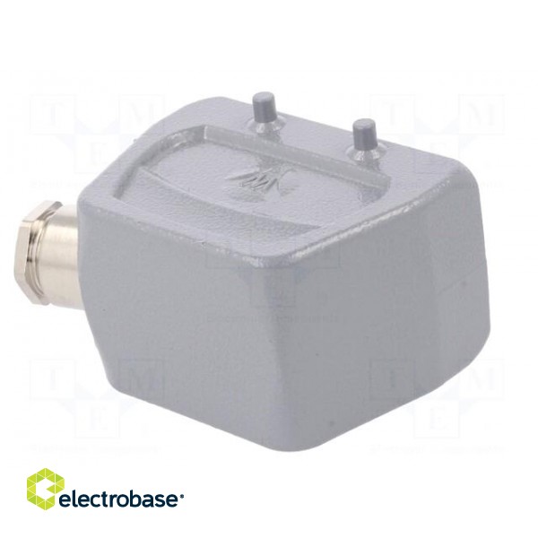 Enclosure: for HDC connectors | size 10 | for cable | M20 | angled image 6