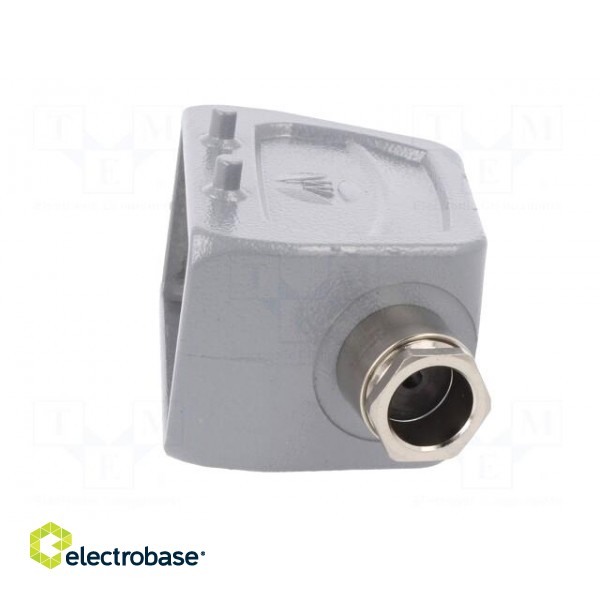 Enclosure: for HDC connectors | size 10 | Pitch: 57x27mm | for cable фото 3