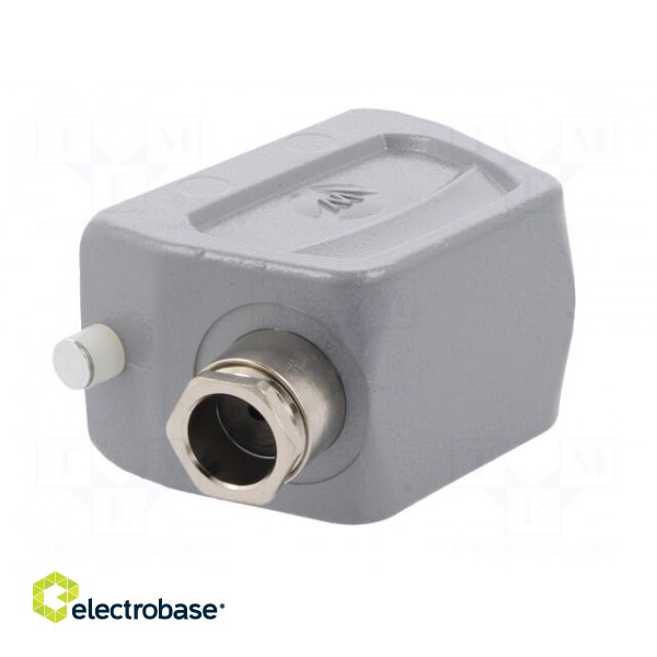 Enclosure: for HDC connectors | size 10 | Pitch: 57x27mm | for cable фото 4