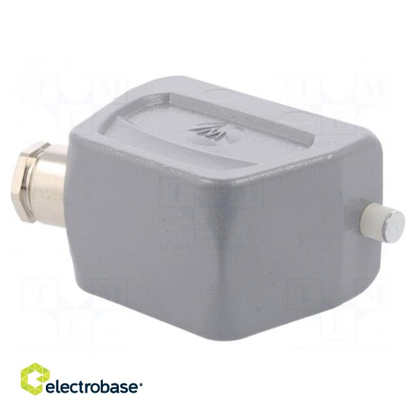 Enclosure: for HDC connectors | size 10 | Pitch: 57x27mm | for cable фото 6