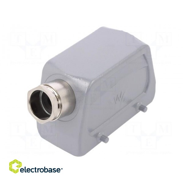 Enclosure: for HDC connectors | size 16 | for cable | M25 | angled image 1