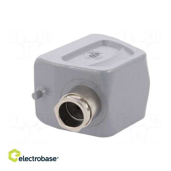 Enclosure: for HDC connectors | size 6 | Pitch: 44x27mm | for cable фото 4