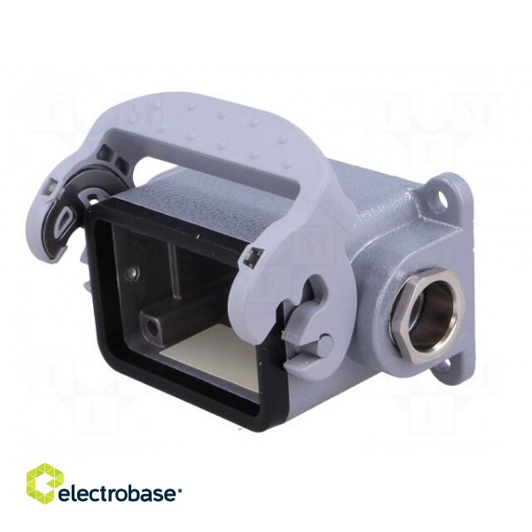 Enclosure: for HDC connectors | size 6 | Locking: with latch | M20 image 2