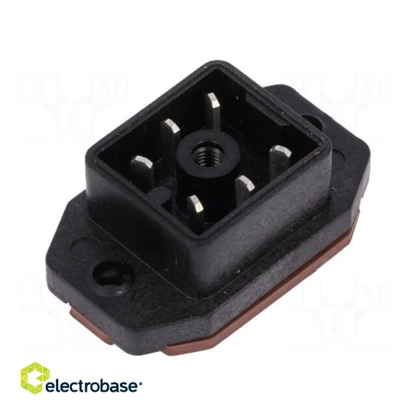Connector: rectangular | GO | socket | male | PIN: 6 | tinned | IP65 | black image 1