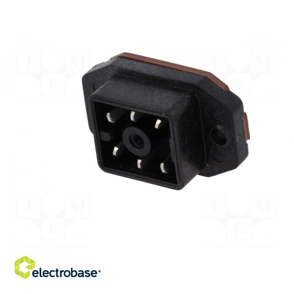 Connector: rectangular | GO | socket | male | PIN: 6 | tinned | IP65 | black image 2