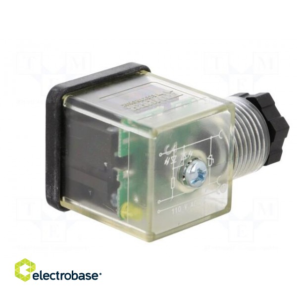 Connector: valve connector | plug | form A | 18mm | female | PIN: 3 | 110V paveikslėlis 6