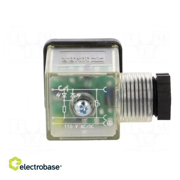 Connector: valve connector | plug | form A | 18mm | female | PIN: 3 | 110V paveikslėlis 7
