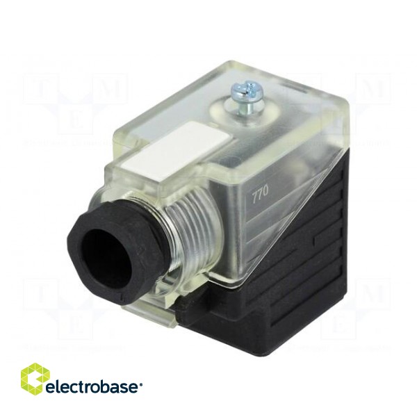 Connector: valve connector | plug | form A | 18mm | female | PIN: 3 | 24V paveikslėlis 1