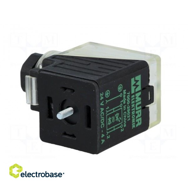 Connector: valve connector | plug | form A | 18mm | female | PIN: 3 | 24V paveikslėlis 4