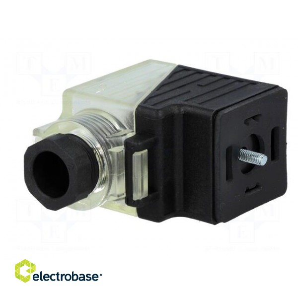 Connector: valve connector | plug | form A | 18mm | female | PIN: 3 | 24V paveikslėlis 2
