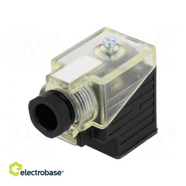Connector: valve connector | plug | form A | 18mm | female | PIN: 3 | 2+PE paveikslėlis 1