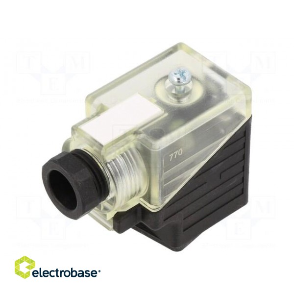 Connector: valve connector | plug | form A | 18mm | female | PIN: 3 | 2+PE image 1