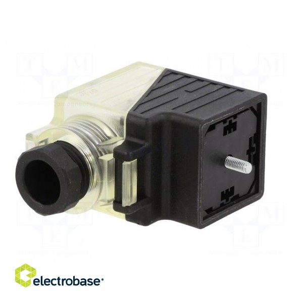 Connector: valve connector | plug | form A | 18mm | female | PIN: 3 | 2+PE image 2
