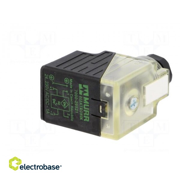 Connector: valve connector | plug | form A | 18mm | female | PIN: 3 | 2+PE paveikslėlis 6