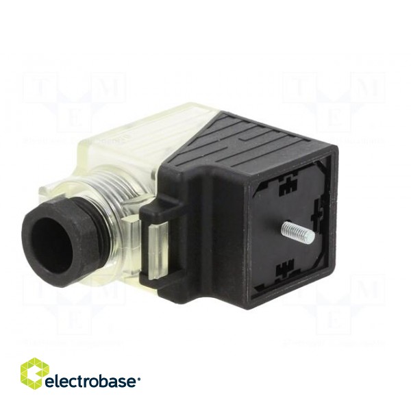 Connector: valve connector | plug | form A | 18mm | female | PIN: 3 | 2+PE фото 2