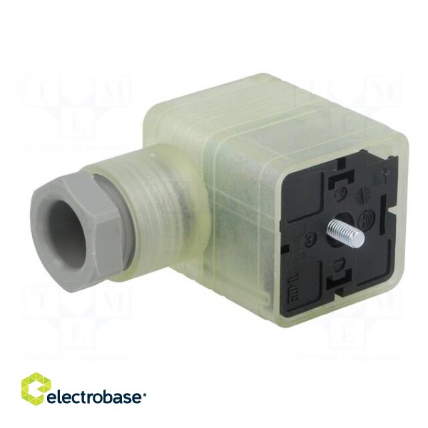Connector: valve connector | plug | form A | 18mm | female | PIN: 3 | 8A image 2