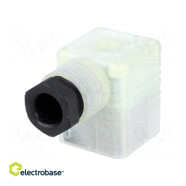 Connector: valve connector | plug | form A | 18mm | female | PIN: 3 | M16 image 1