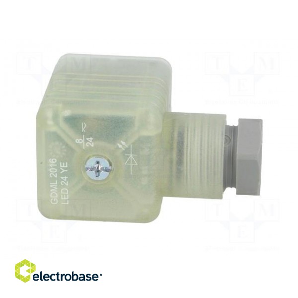 Connector: valve connector | plug | form A | 18mm | female | PIN: 3 | 8A paveikslėlis 7