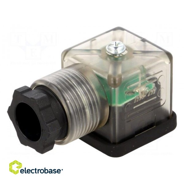 Connector: valve connector | plug | form A | 18mm | female | PIN: 3 | mPm paveikslėlis 1
