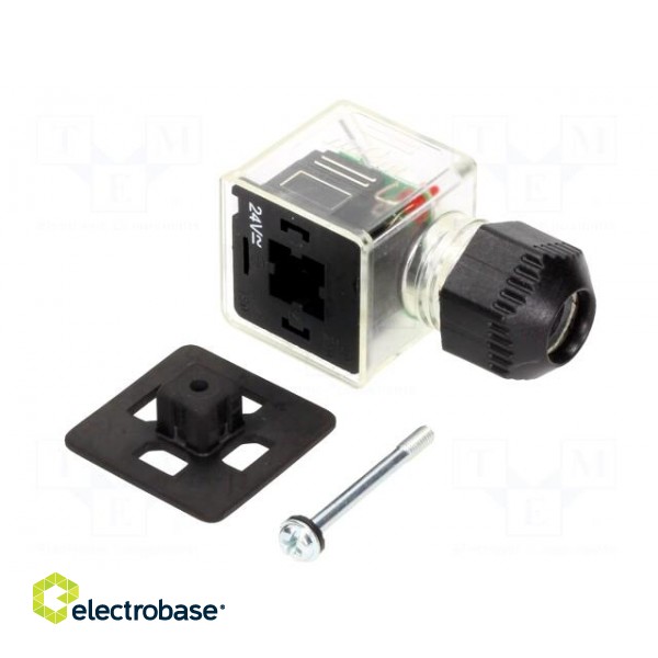 Connector: valve connector | plug | form A | 18mm | female | PIN: 3 | mPm фото 1
