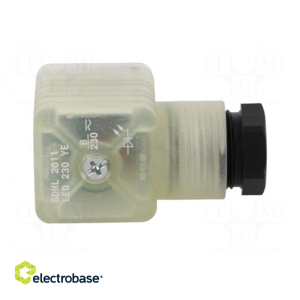 Connector: valve connector | plug | form A | 18mm | female | PIN: 3 | 8A paveikslėlis 7
