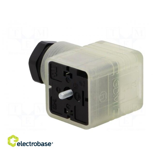 Connector: valve connector | plug | form A | 18mm | female | PIN: 3 | 8A paveikslėlis 4